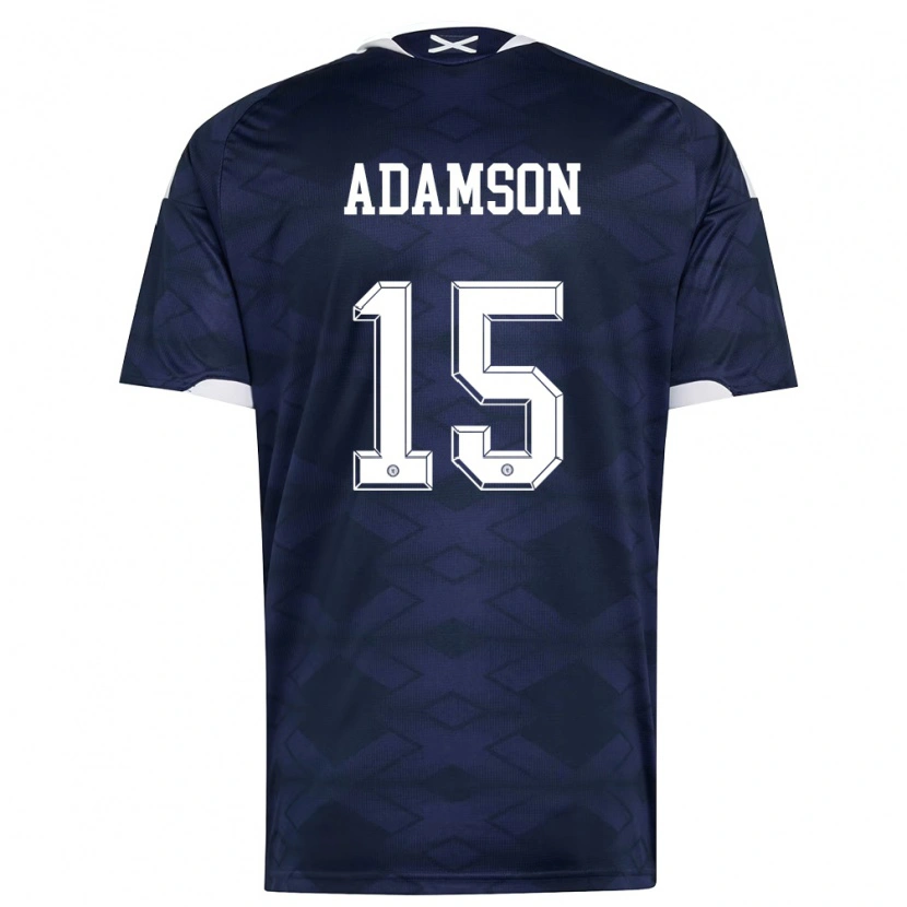 Danxen Pánské Skotsko Calum Adamson #15 Námořnická Bílá Domů Hráčské Dresy 26-28 Dres