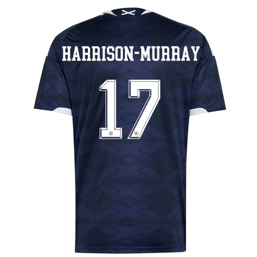 Danxen Pánské Skotsko Christie Harrison-Murray #17 Námořnická Bílá Domů Hráčské Dresy 26-28 Dres