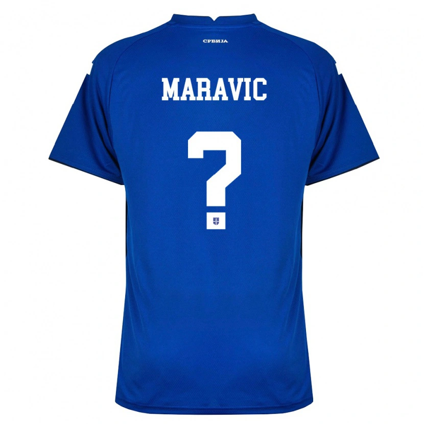 Danxen Pánské Srbsko Mateo Maravic #0 Námořnická Červená Domů Hráčské Dresy 26-28 Dres