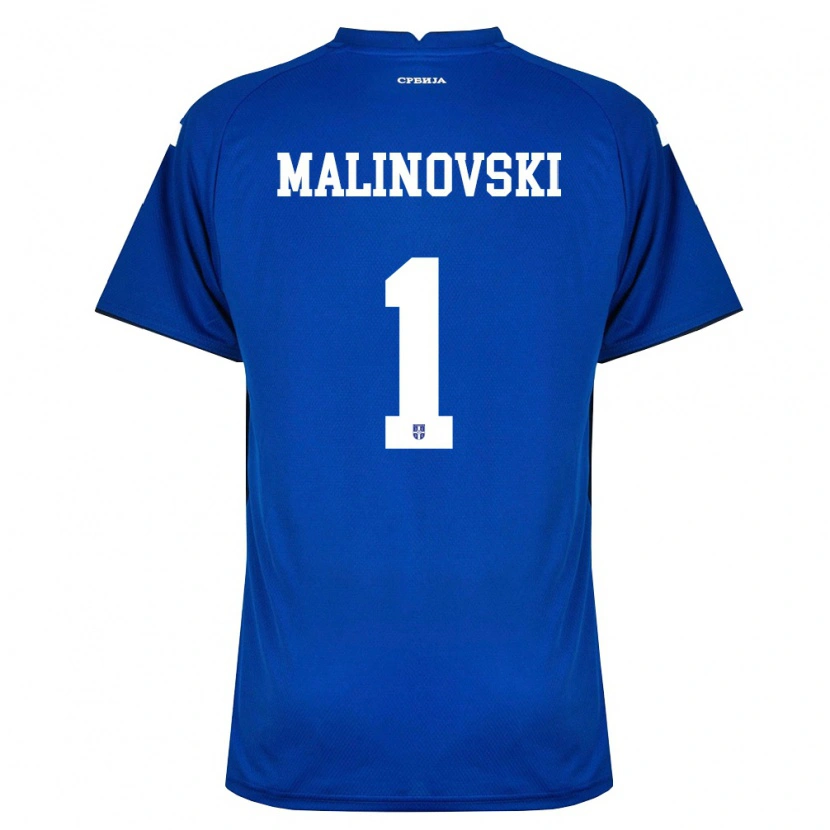 Danxen Pánské Srbsko Strahinja Malinovski #1 Námořnická Červená Domů Hráčské Dresy 26-28 Dres
