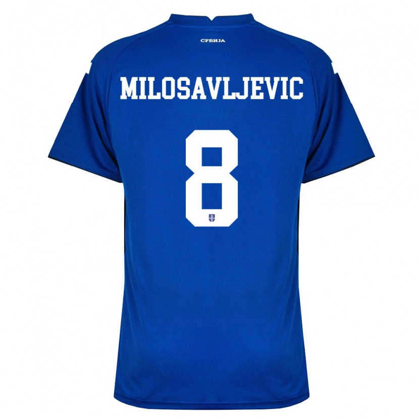 Danxen Pánské Srbsko Jovan Milosavljevic #8 Námořnická Červená Domů Hráčské Dresy 26-28 Dres