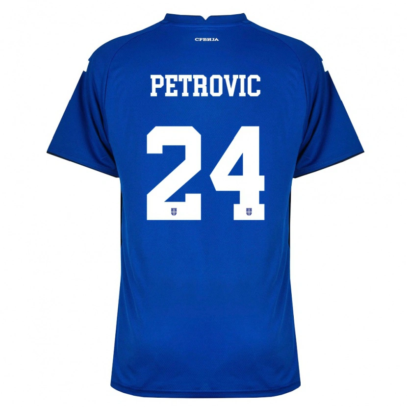 Danxen Pánské Srbsko Petar Petrovic #24 Námořnická Červená Domů Hráčské Dresy 26-28 Dres