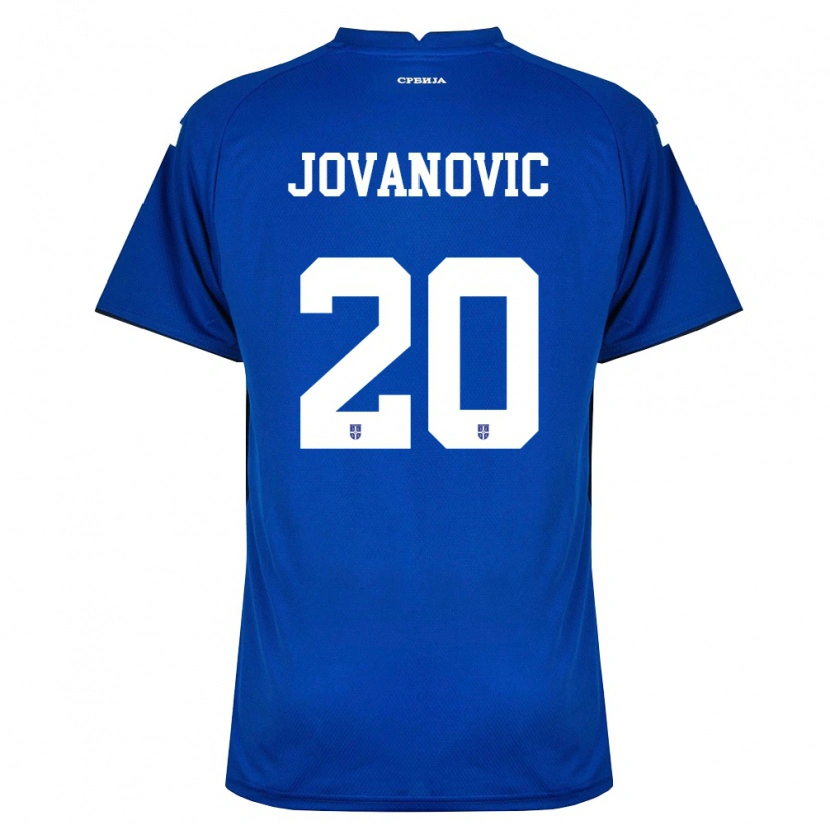 Danxen Pánské Srbsko Matija Jovanovic #20 Námořnická Červená Domů Hráčské Dresy 26-28 Dres