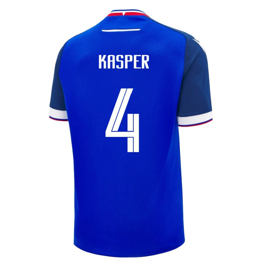 Danxen Pánské Slovensko Adam Kasper #4 Modrá Bílá Domů Hráčské Dresy 26-28 Dres