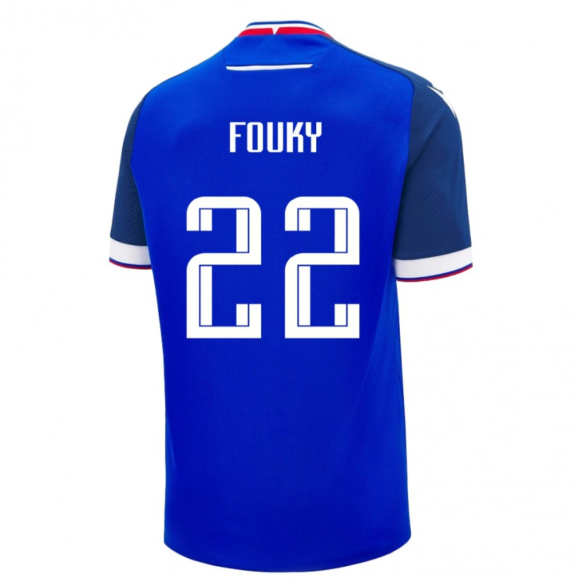 Danxen Pánské Slovensko Samo Fouky #22 Modrá Bílá Domů Hráčské Dresy 26-28 Dres