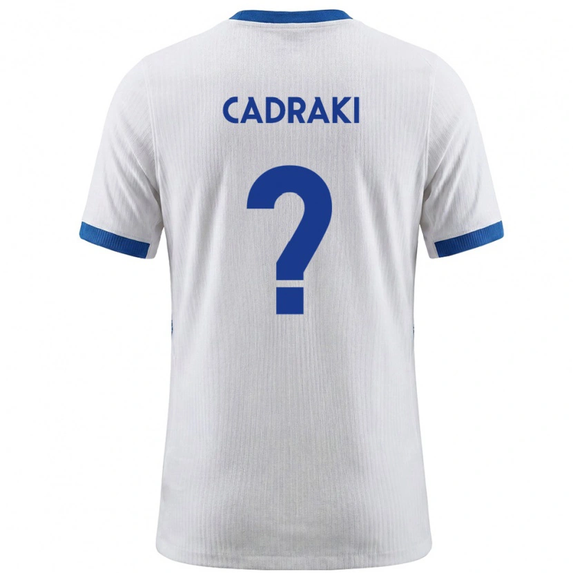 Danxen Pánské Slovinsko Betim Cadraki #0 Bílá Modrá Domů Hráčské Dresy 26-28 Dres