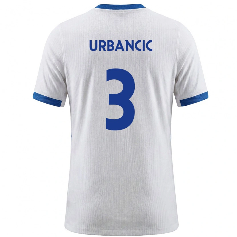 Danxen Pánské Slovinsko Jost Urbancic #3 Bílá Modrá Domů Hráčské Dresy 26-28 Dres