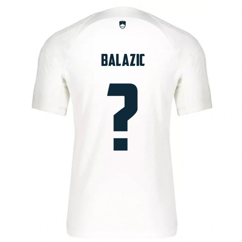 Danxen Pánské Slovinsko Jan Balazic #0 Bílá Modrá Domů Hráčské Dresy 26-28 Dres