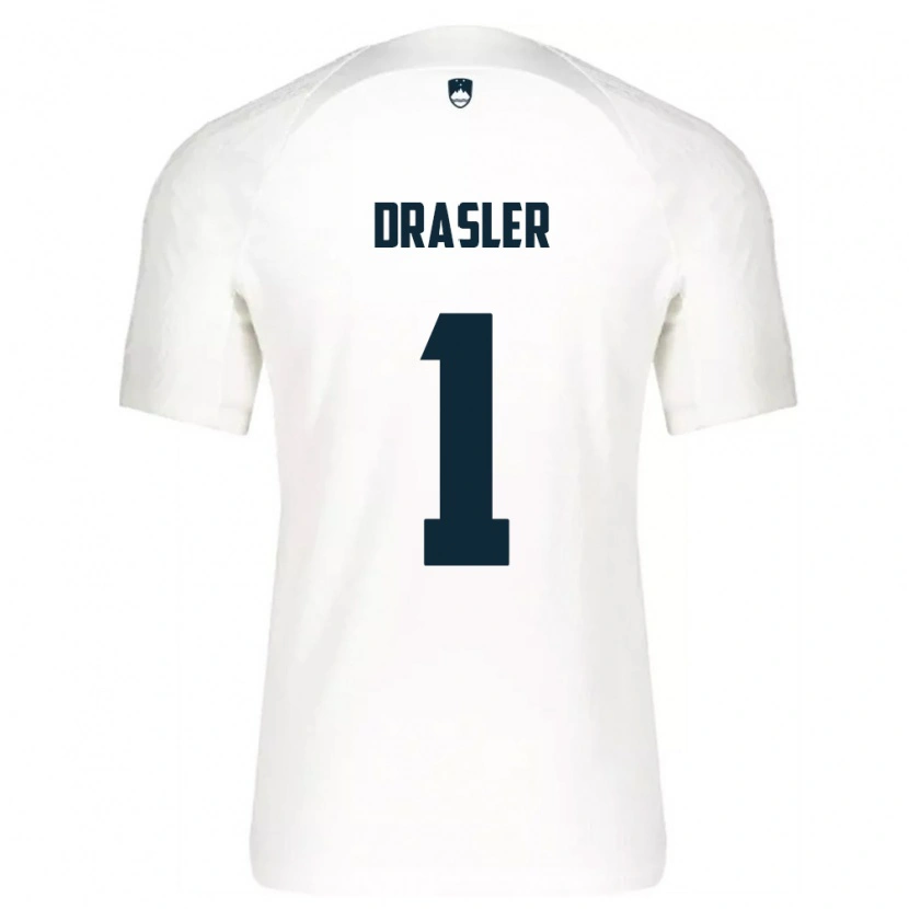Danxen Pánské Slovinsko Iztok Drasler #1 Bílá Modrá Domů Hráčské Dresy 26-28 Dres