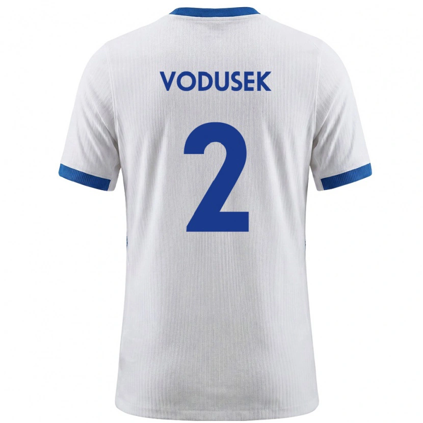 Danxen Pánské Slovinsko Luka Vodusek #2 Bílá Modrá Domů Hráčské Dresy 26-28 Dres