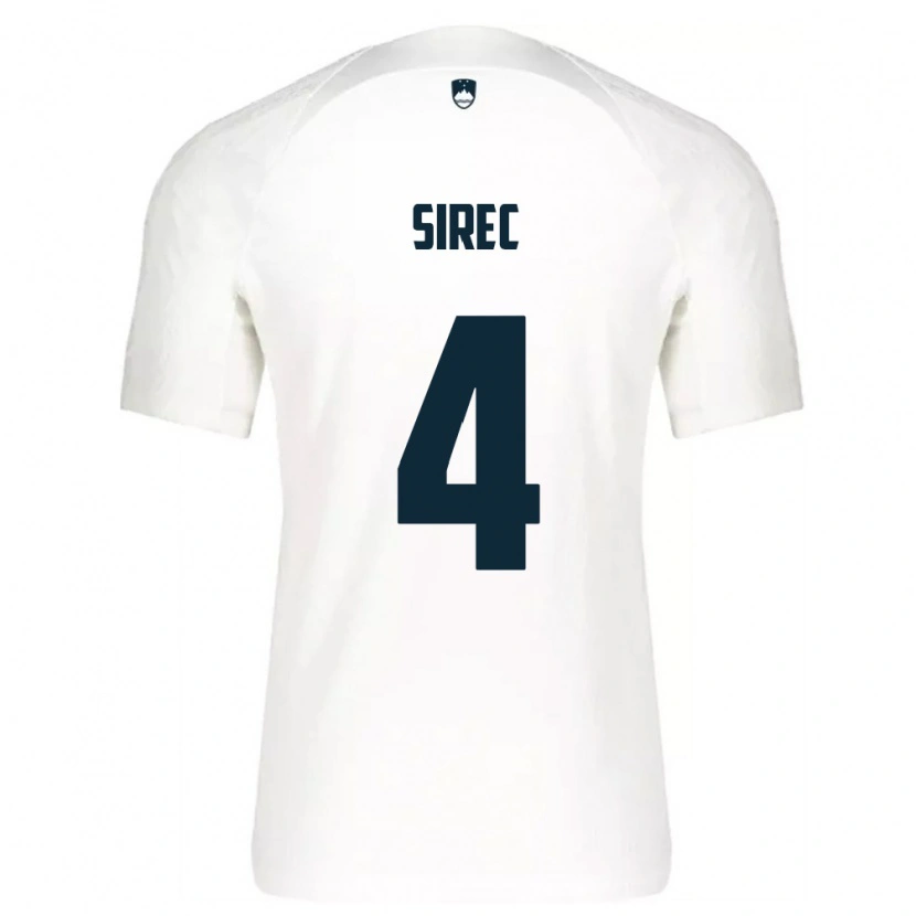Danxen Pánské Slovinsko Filip Sirec #4 Bílá Modrá Domů Hráčské Dresy 26-28 Dres