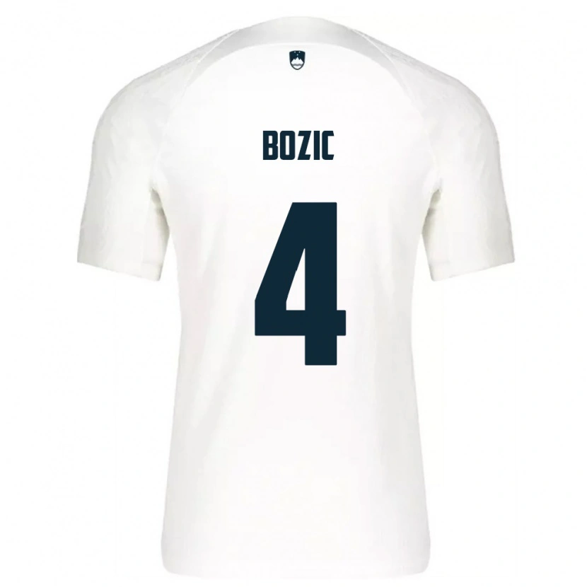 Danxen Pánské Slovinsko Viktor Bozic #4 Bílá Modrá Domů Hráčské Dresy 26-28 Dres