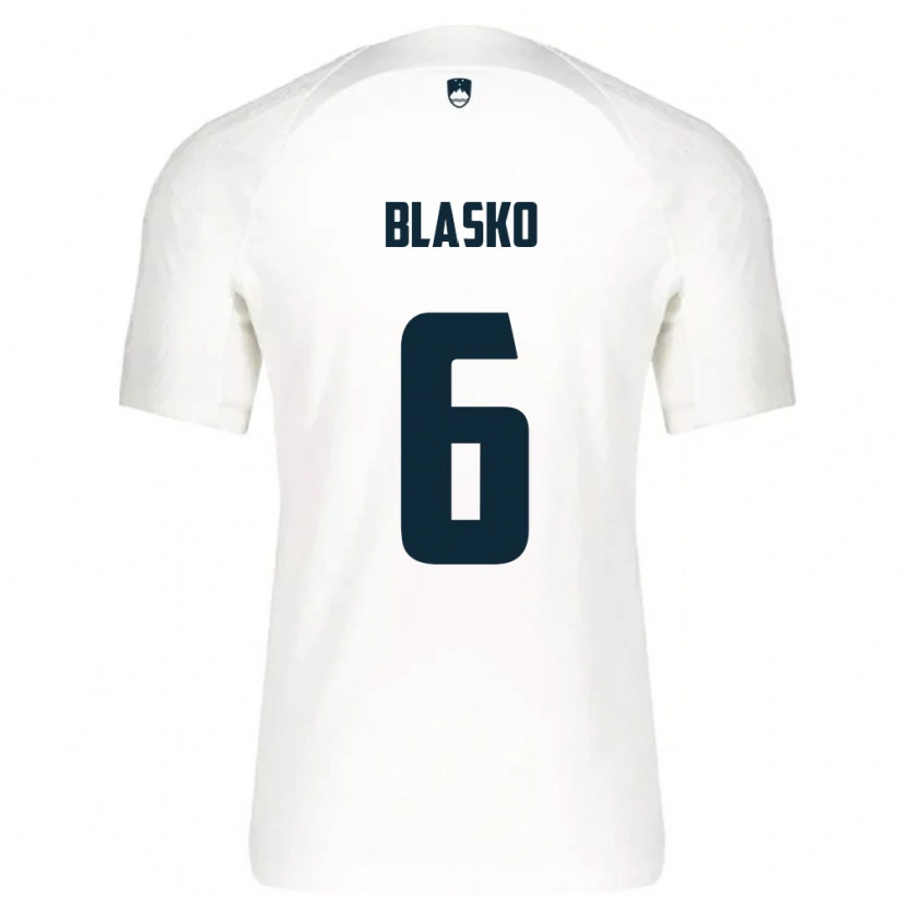 Danxen Pánské Slovinsko Svit Blasko #6 Bílá Modrá Domů Hráčské Dresy 26-28 Dres