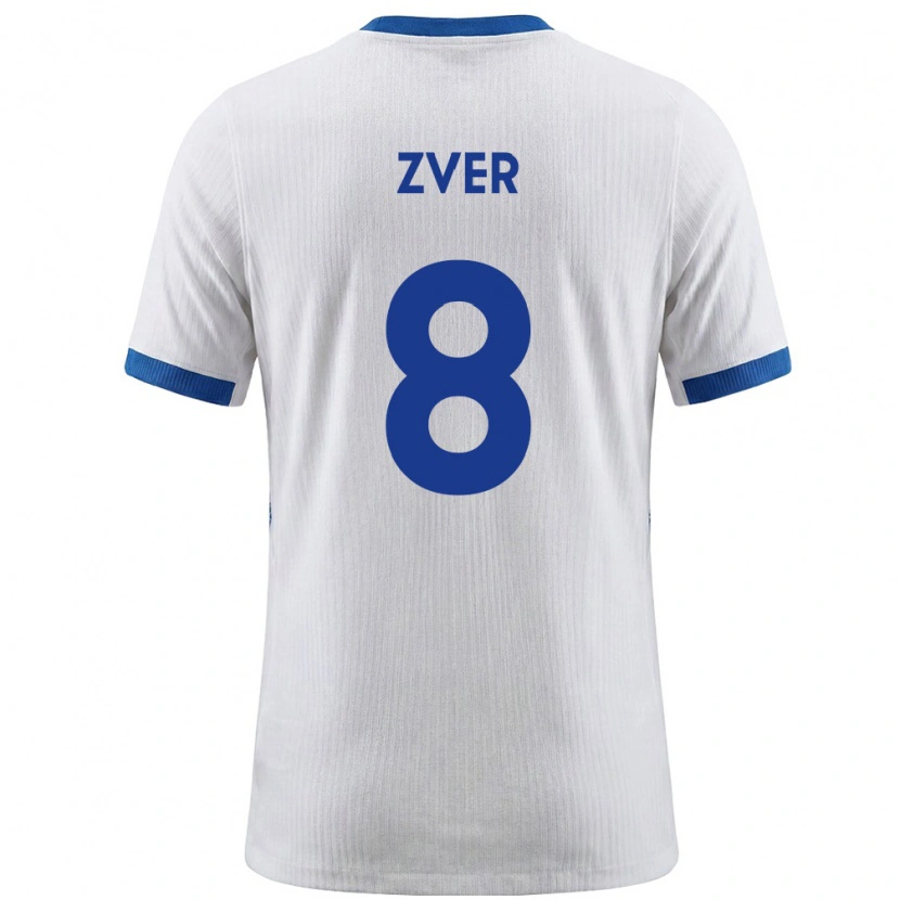 Danxen Pánské Slovinsko Mateja Zver #8 Bílá Modrá Domů Hráčské Dresy 26-28 Dres