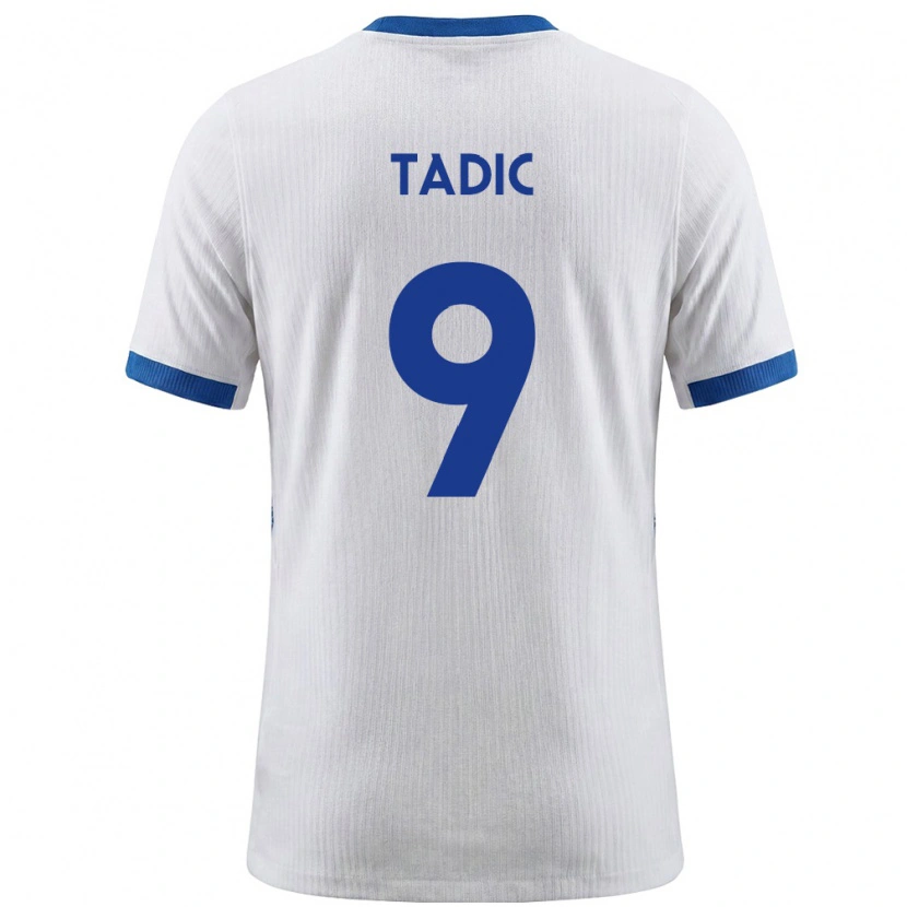 Danxen Pánské Slovinsko Matej Tadic #9 Bílá Modrá Domů Hráčské Dresy 26-28 Dres