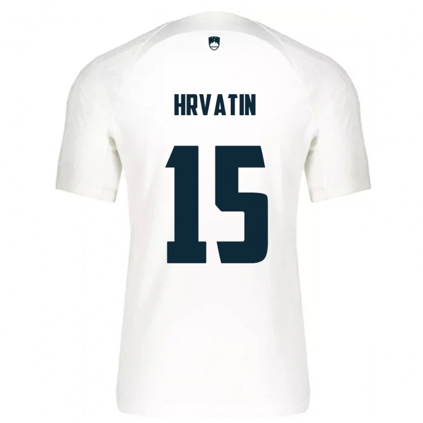 Danxen Pánské Slovinsko Rene Hrvatin #15 Bílá Modrá Domů Hráčské Dresy 26-28 Dres