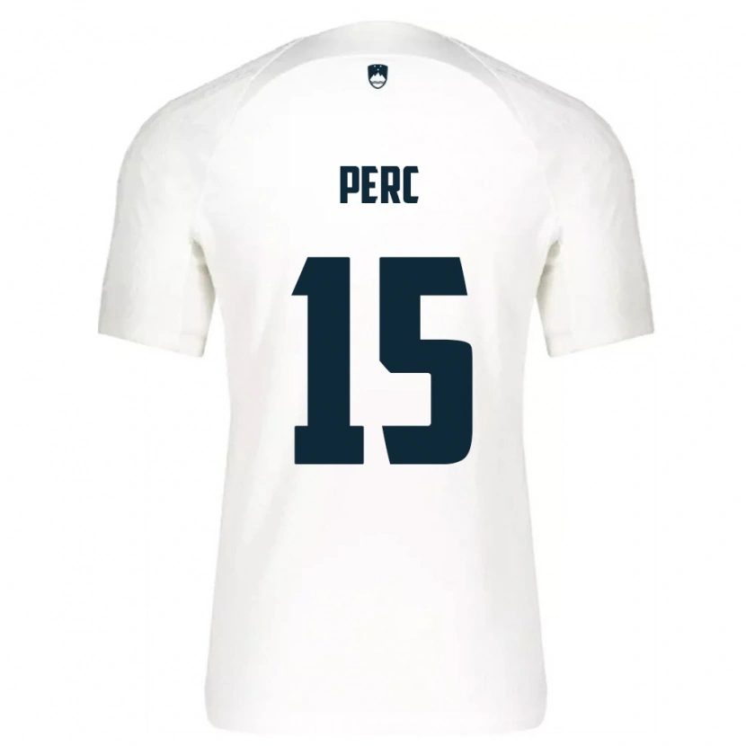 Danxen Pánské Slovinsko Nick Perc #15 Bílá Modrá Domů Hráčské Dresy 26-28 Dres
