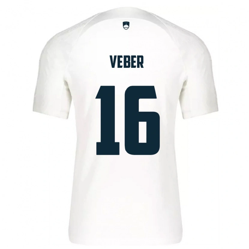 Danxen Pánské Slovinsko Lukas Veber #16 Bílá Modrá Domů Hráčské Dresy 26-28 Dres