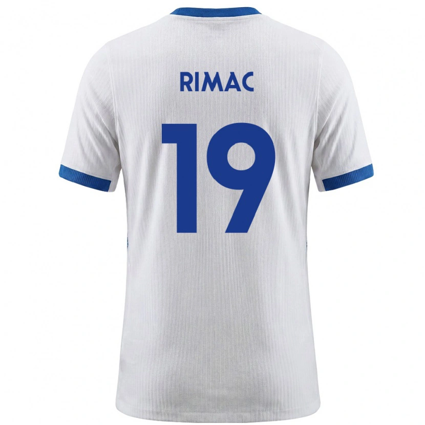 Danxen Pánské Slovinsko Leo Rimac #19 Bílá Modrá Domů Hráčské Dresy 26-28 Dres
