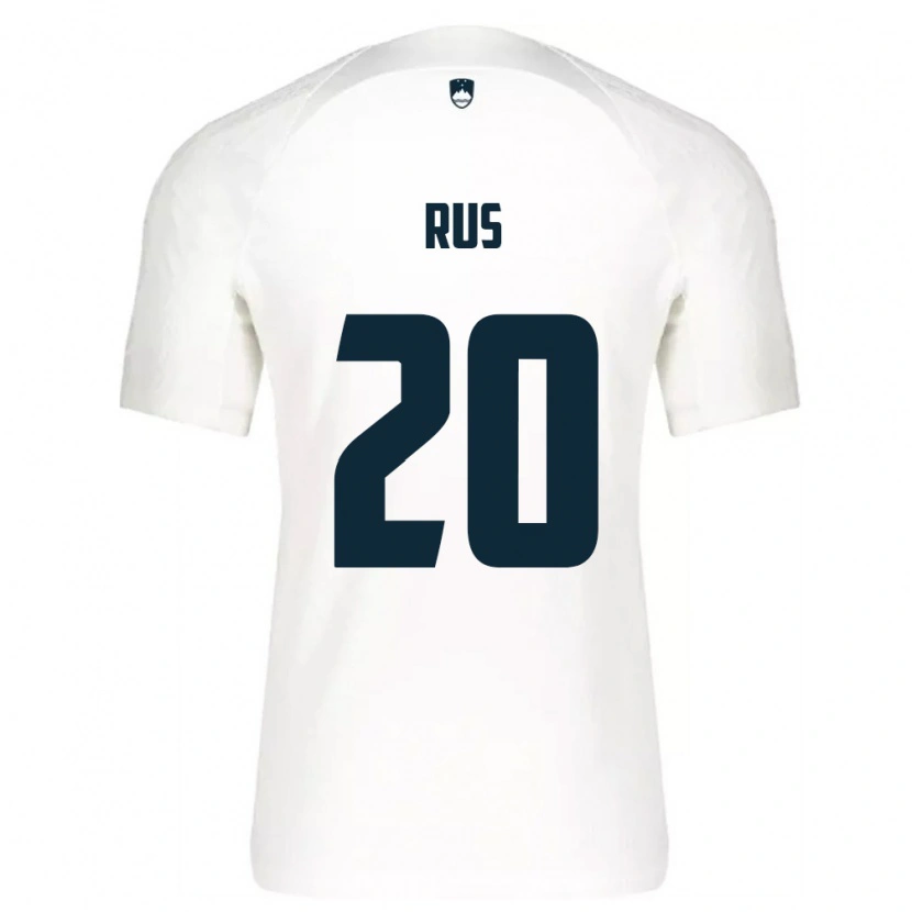 Danxen Pánské Slovinsko Luka Rus #20 Bílá Modrá Domů Hráčské Dresy 26-28 Dres