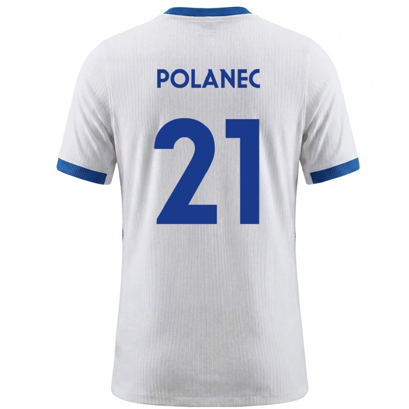 Danxen Pánské Slovinsko Gaj Polanec #21 Bílá Modrá Domů Hráčské Dresy 26-28 Dres