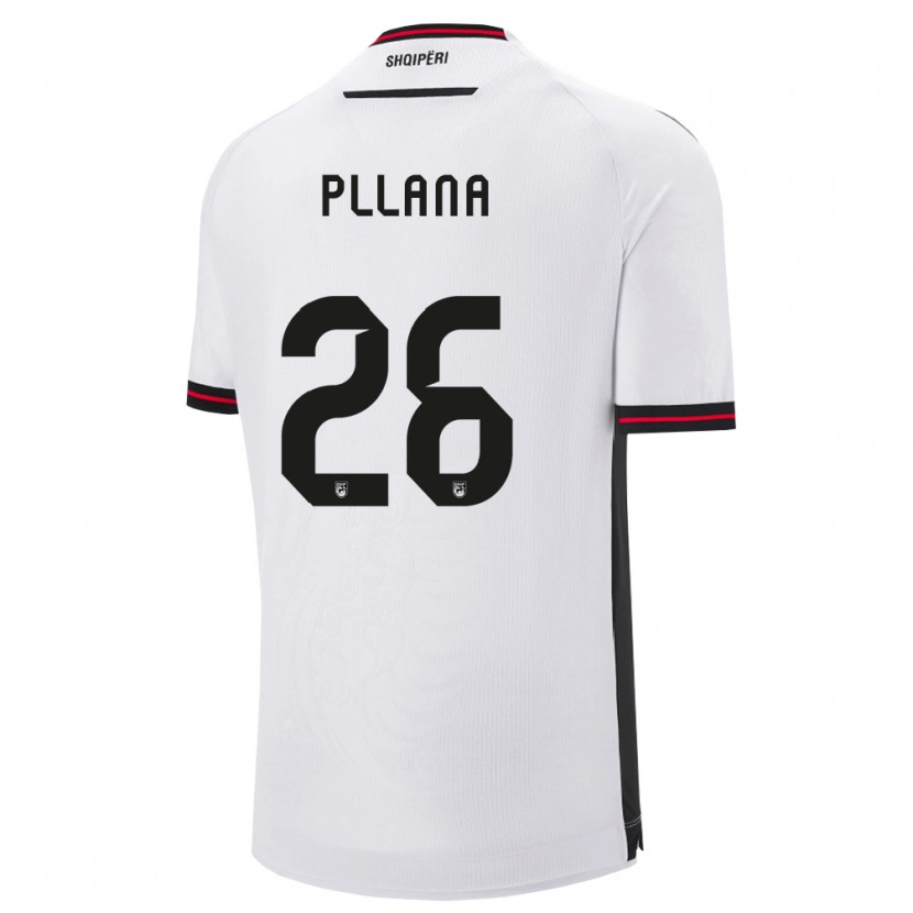 Danxen Pánské Albánie Bujar Pllana #26 Bílá Černá Daleko Hráčské Dresy 26-28 Dres