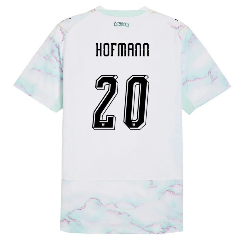 Danxen Pánské Rakousko Florian Hofmann #20 Bílá Zelená Zlatá Daleko Hráčské Dresy 26-28 Dres