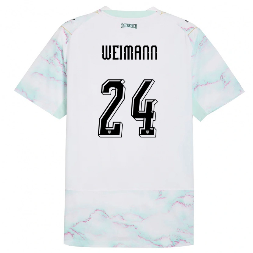 Danxen Pánské Rakousko Andreas Weimann #24 Bílá Zelená Zlatá Daleko Hráčské Dresy 26-28 Dres