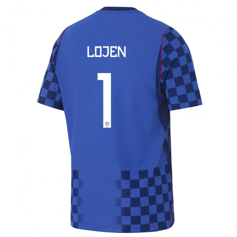 Danxen Pánské Chorvatsko Lovro Lojen #1 Modrá Námořnická Červená Daleko Hráčské Dresy 26-28 Dres
