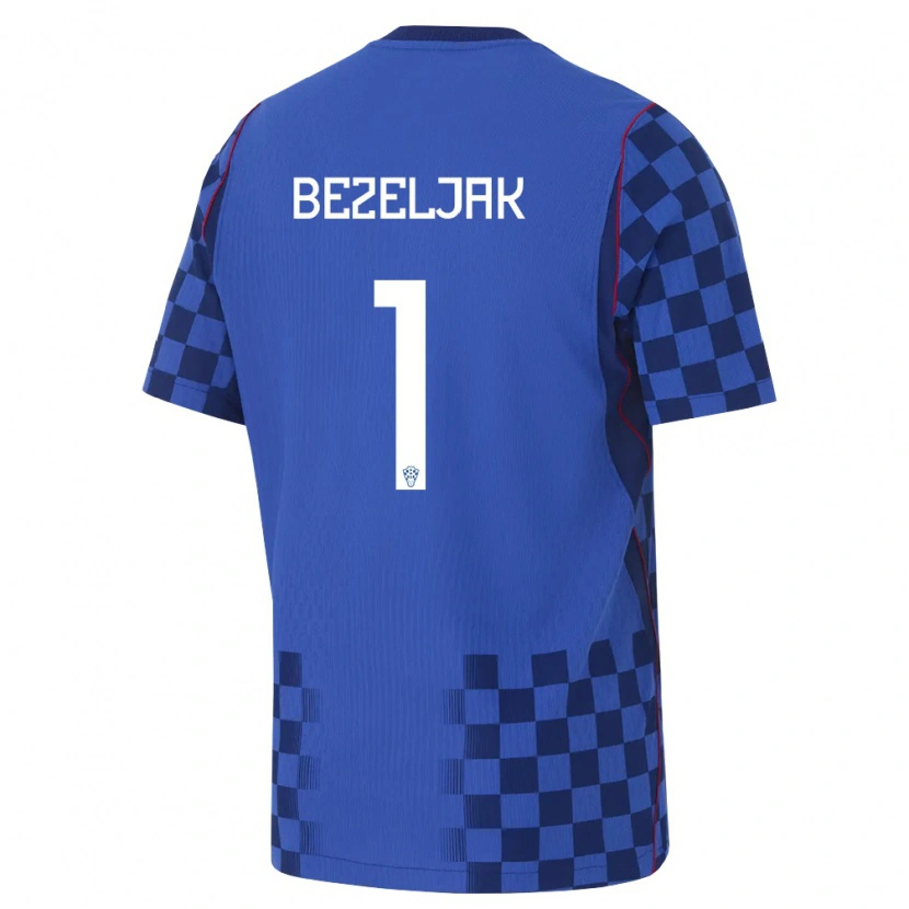 Danxen Pánské Chorvatsko Raul Bezeljak #1 Modrá Námořnická Červená Daleko Hráčské Dresy 26-28 Dres