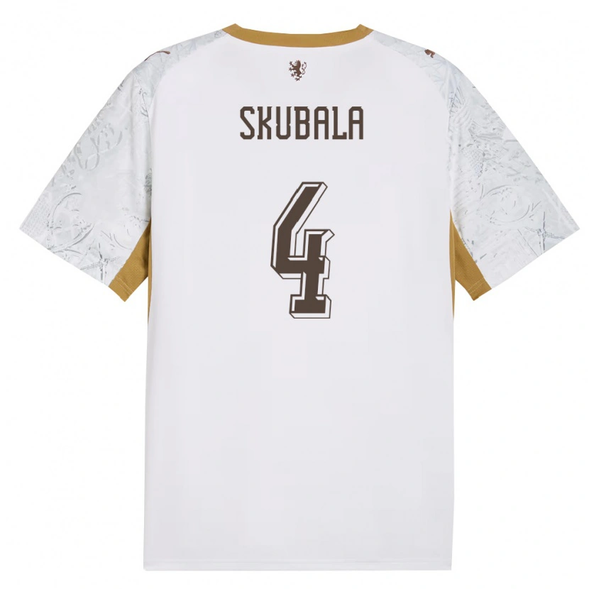 Danxen Pánské Česko Tomas Skubala #4 Smetanová Zlatá Šedá Daleko Hráčské Dresy 26-28 Dres