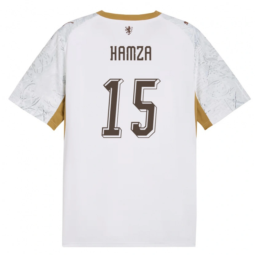 Danxen Pánské Česko Jiri Hamza #15 Smetanová Zlatá Šedá Daleko Hráčské Dresy 26-28 Dres