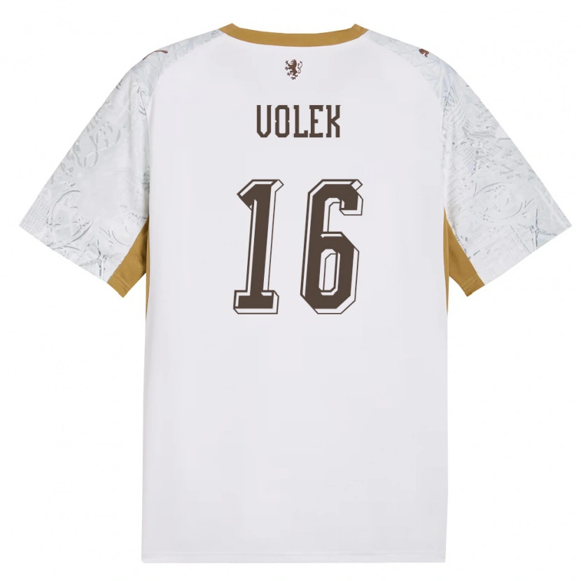 Danxen Pánské Česko Jan Volek #16 Smetanová Zlatá Šedá Daleko Hráčské Dresy 26-28 Dres