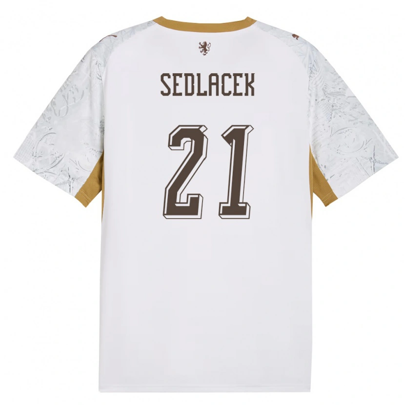 Danxen Pánské Česko Alexandr Sedlacek #21 Smetanová Zlatá Šedá Daleko Hráčské Dresy 26-28 Dres