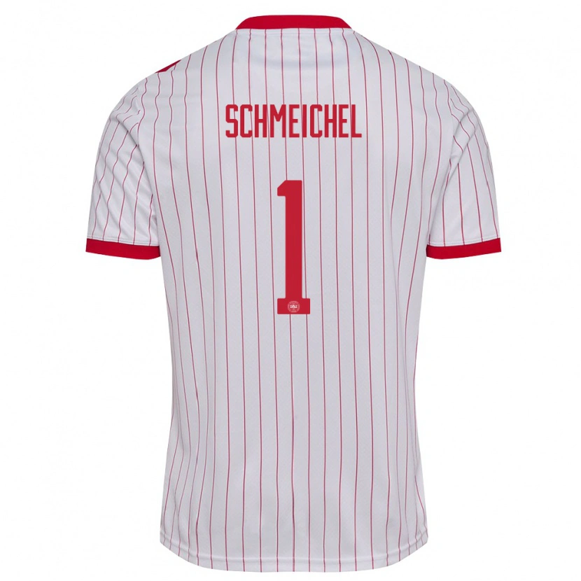 Danxen Pánské Dánsko Kasper Schmeichel #1 Bílá Červená Daleko Hráčské Dresy 26-28 Dres