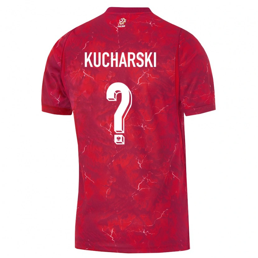 Danxen Pánské Polsko Maciej Kucharski #0 Červená Bílá Daleko Hráčské Dresy 26-28 Dres
