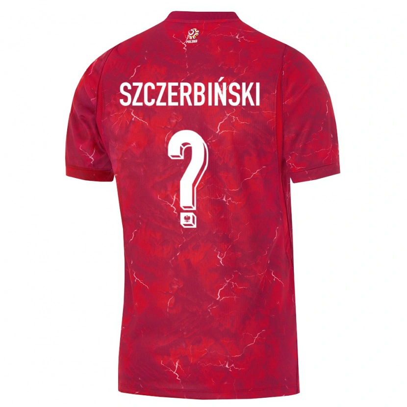 Danxen Pánské Polsko Martin Szczerbiński #0 Červená Bílá Daleko Hráčské Dresy 26-28 Dres