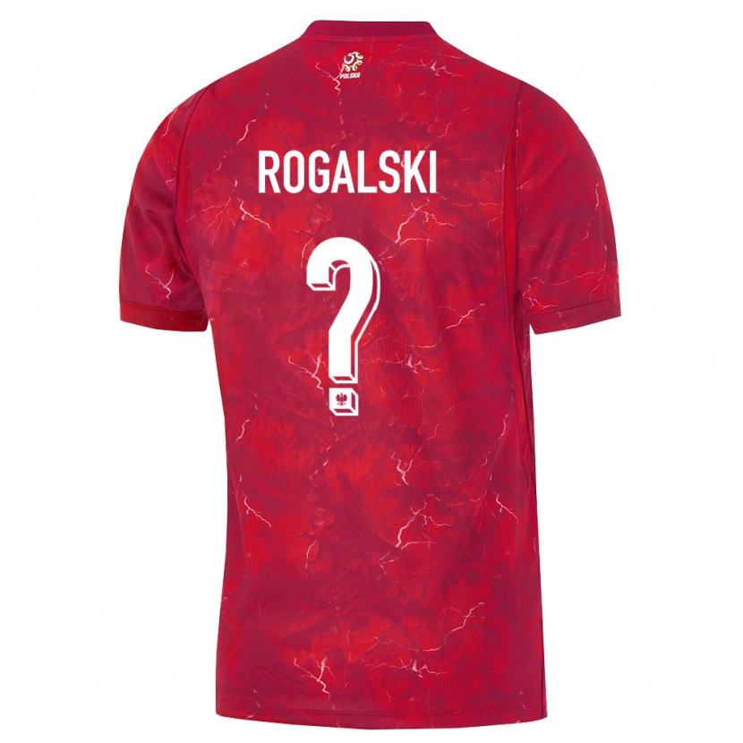 Danxen Pánské Polsko Anthony Rogalski #0 Červená Bílá Daleko Hráčské Dresy 26-28 Dres