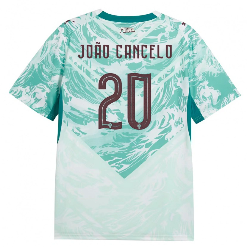 Danxen Pánské Portugalsko João Cancelo #20 Nebeská Modrá Bílá Zelená Daleko Hráčské Dresy 26-28 Dres