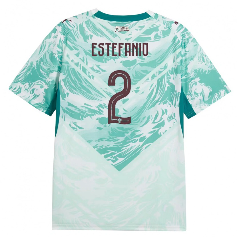 Danxen Pánské Portugalsko Estefânio #2 Nebeská Modrá Bílá Zelená Daleko Hráčské Dresy 26-28 Dres