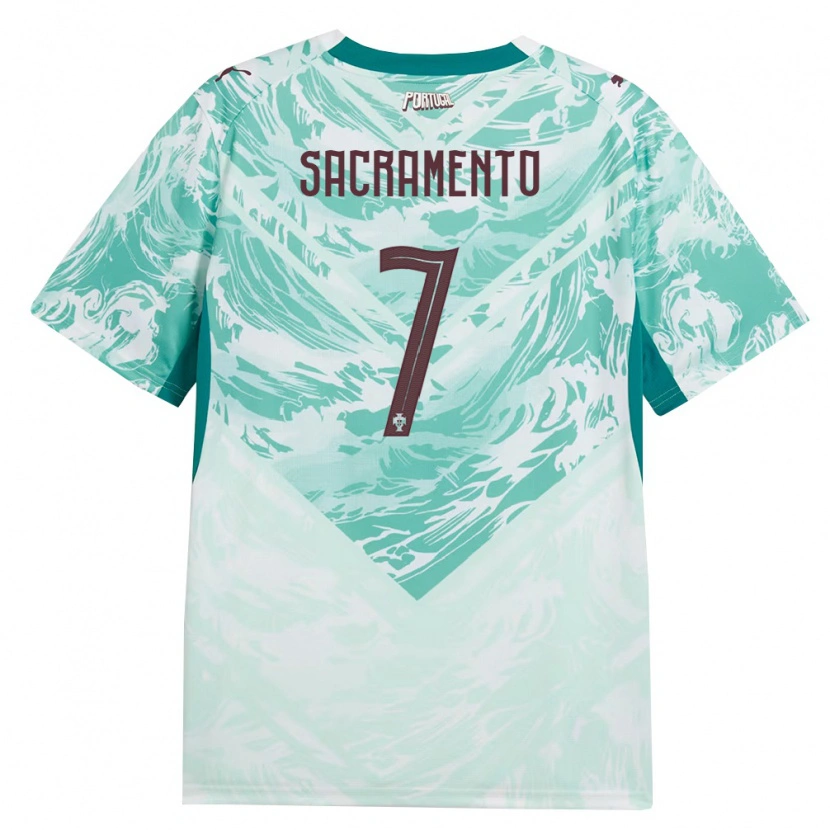 Danxen Pánské Portugalsko Medgilson Sacramento #7 Nebeská Modrá Bílá Zelená Daleko Hráčské Dresy 26-28 Dres