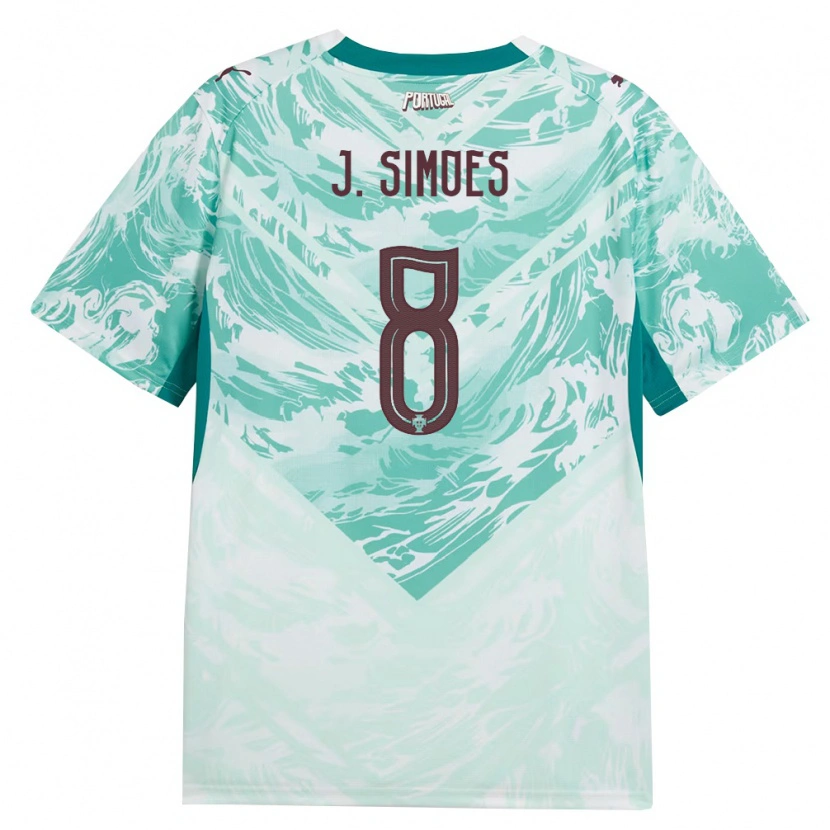 Danxen Pánské Portugalsko João Simões #8 Nebeská Modrá Bílá Zelená Daleko Hráčské Dresy 26-28 Dres