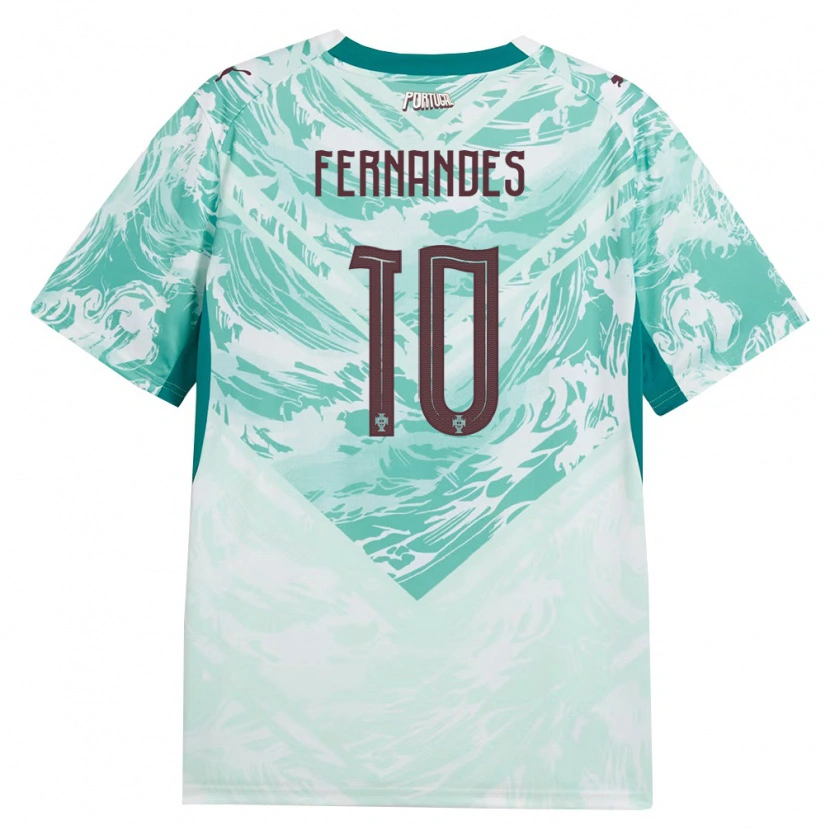 Danxen Pánské Portugalsko Francisco Fernandes #10 Nebeská Modrá Bílá Zelená Daleko Hráčské Dresy 26-28 Dres