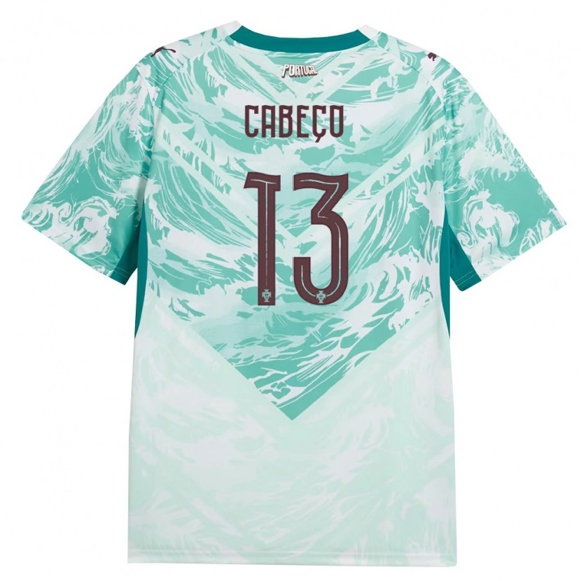 Danxen Pánské Portugalsko Pedro Cabeço #13 Nebeská Modrá Bílá Zelená Daleko Hráčské Dresy 26-28 Dres