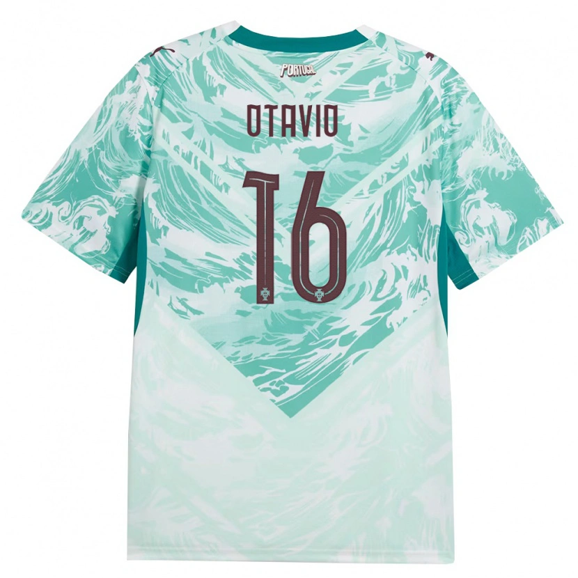 Danxen Pánské Portugalsko Otávio #16 Nebeská Modrá Bílá Zelená Daleko Hráčské Dresy 26-28 Dres