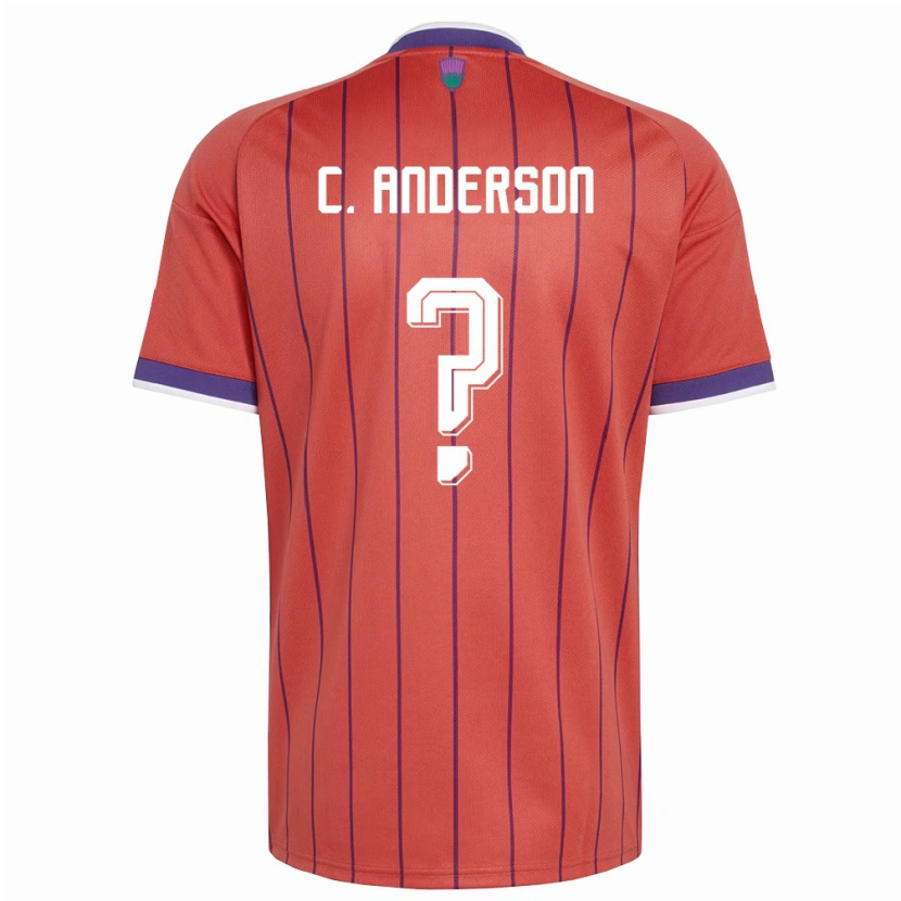 Danxen Pánské Skotsko Cayden Anderson #0 Oranžová Fialová Daleko Hráčské Dresy 26-28 Dres