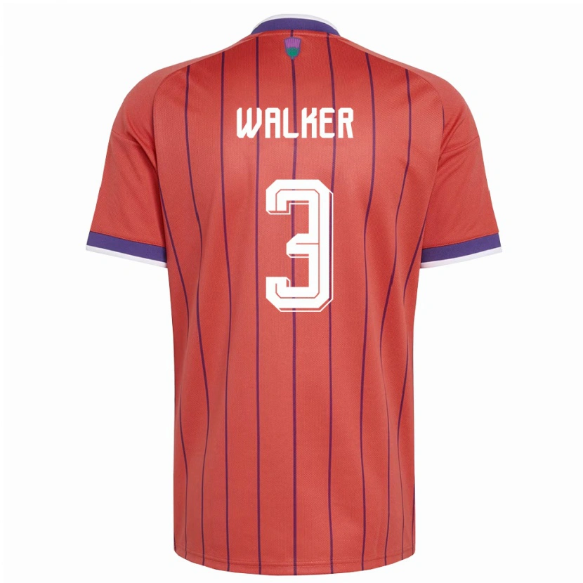 Danxen Pánské Skotsko Liam Walker #3 Oranžová Fialová Daleko Hráčské Dresy 26-28 Dres
