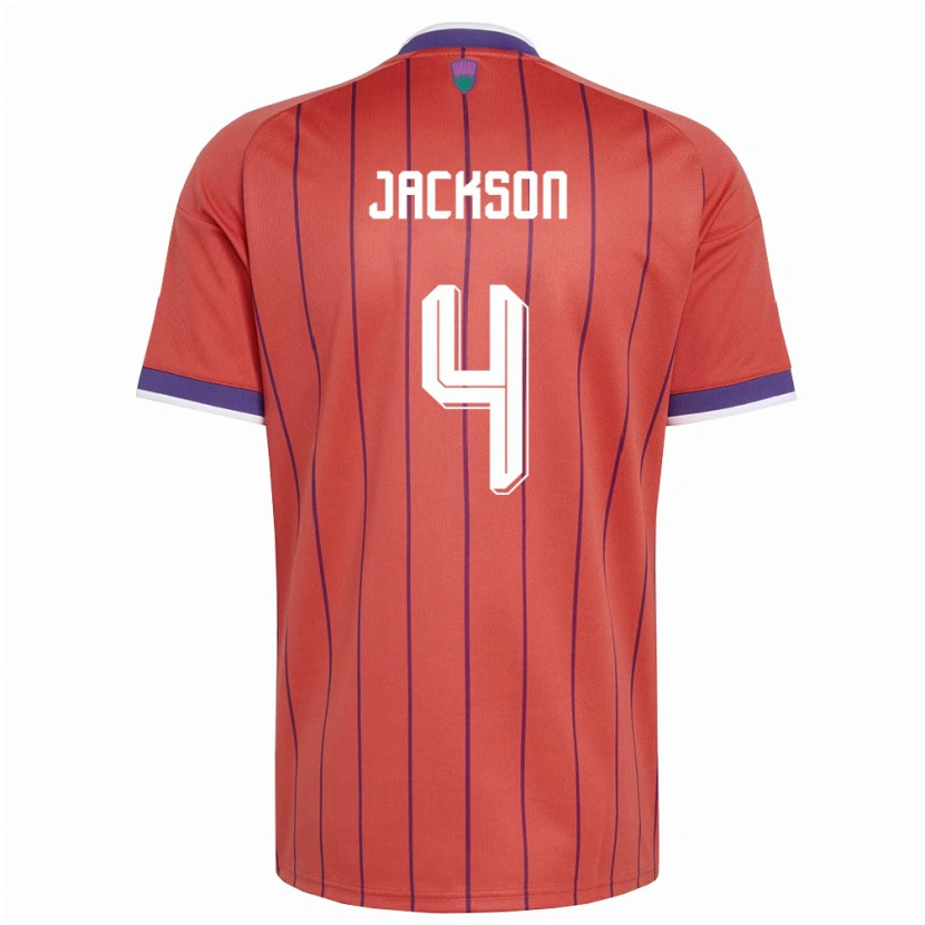Danxen Pánské Skotsko Louis Jackson #4 Oranžová Fialová Daleko Hráčské Dresy 26-28 Dres