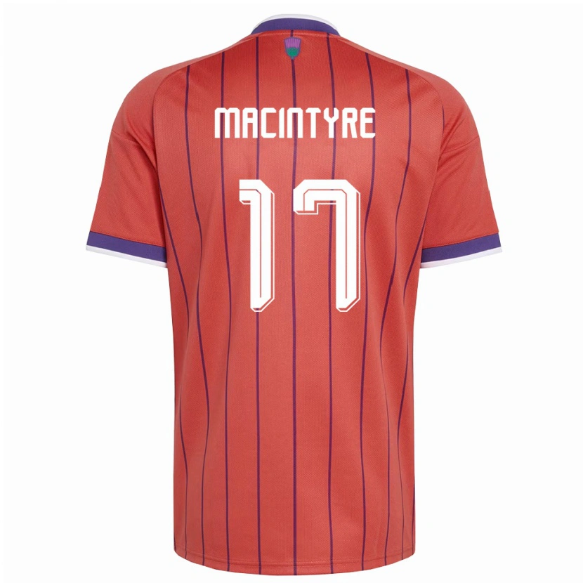 Danxen Pánské Skotsko Jacob Macintyre #17 Oranžová Fialová Daleko Hráčské Dresy 26-28 Dres