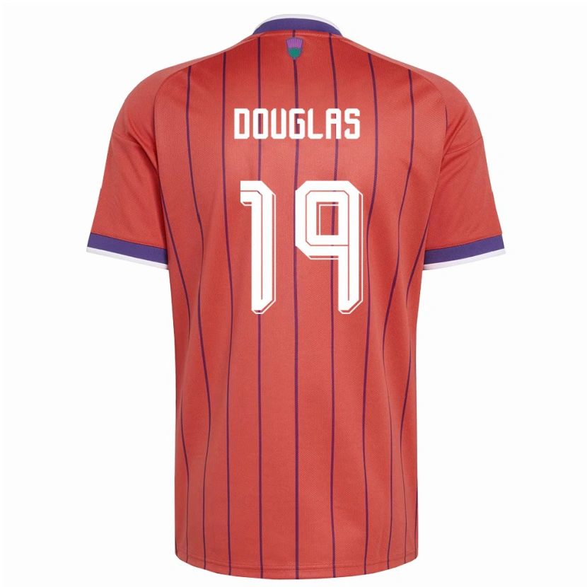 Danxen Pánské Skotsko Luke Douglas #19 Oranžová Fialová Daleko Hráčské Dresy 26-28 Dres